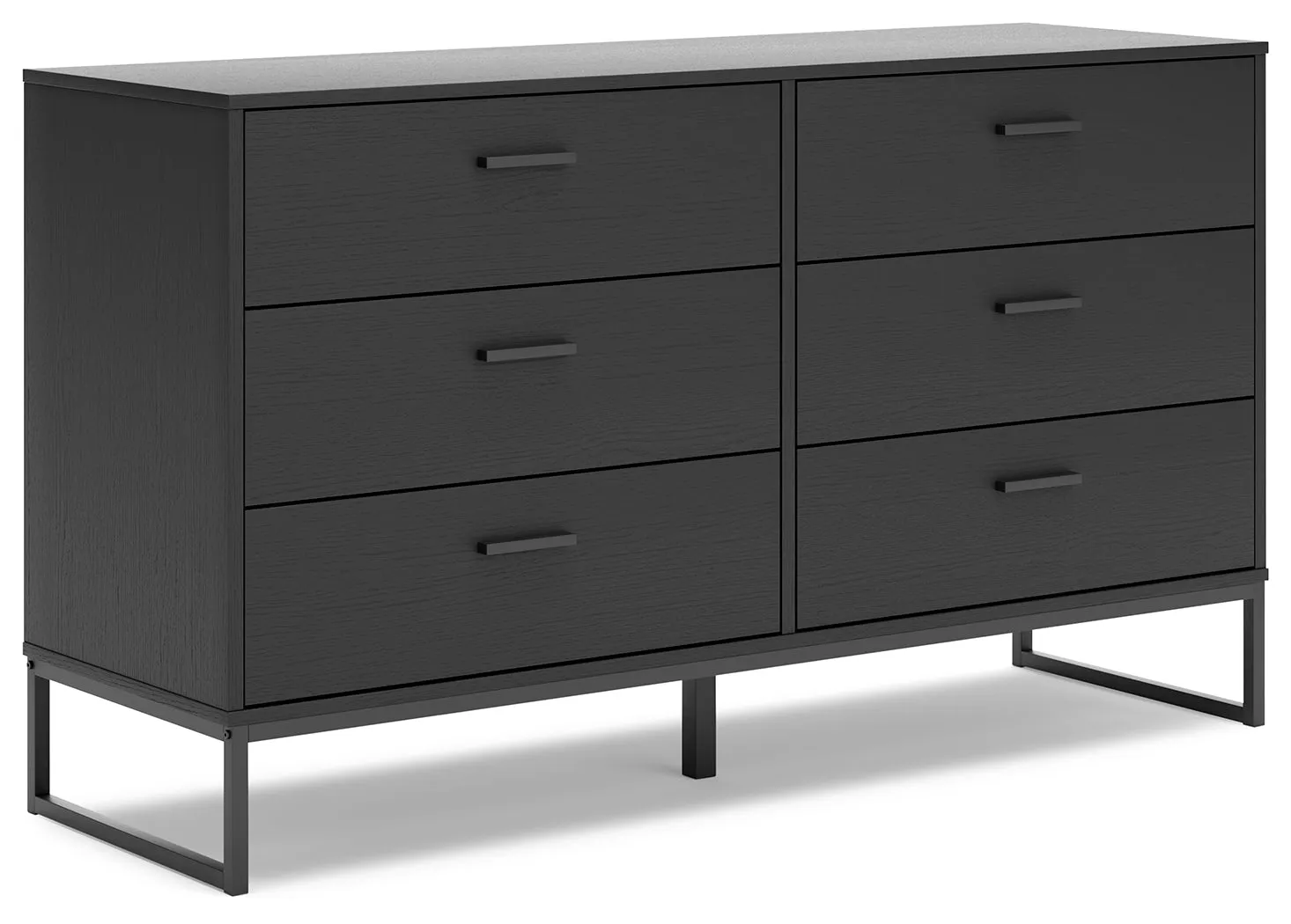 Socalle Full Platform Bed with Dresser in Black