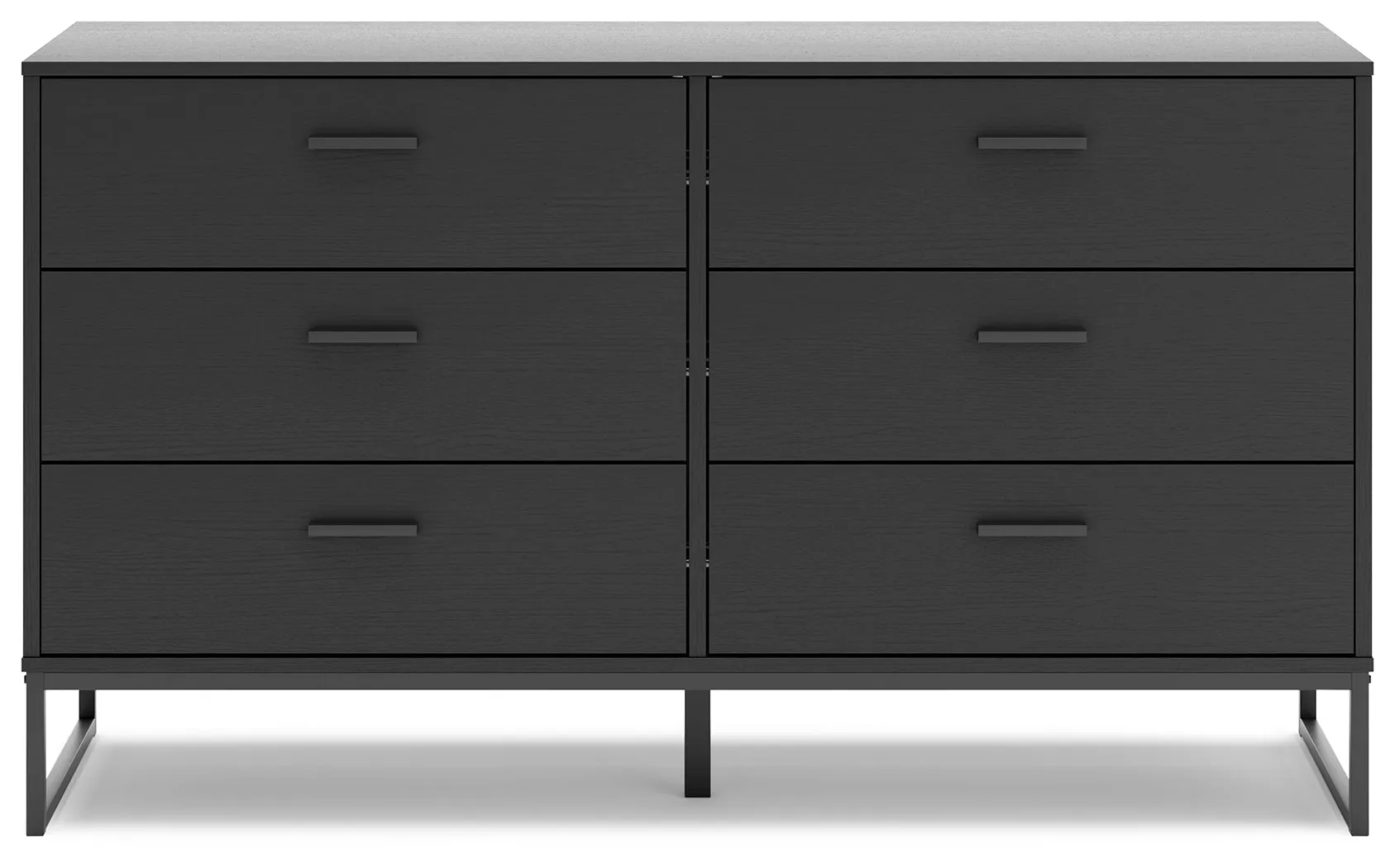 Socalle Full Platform Bed with Dresser in Black