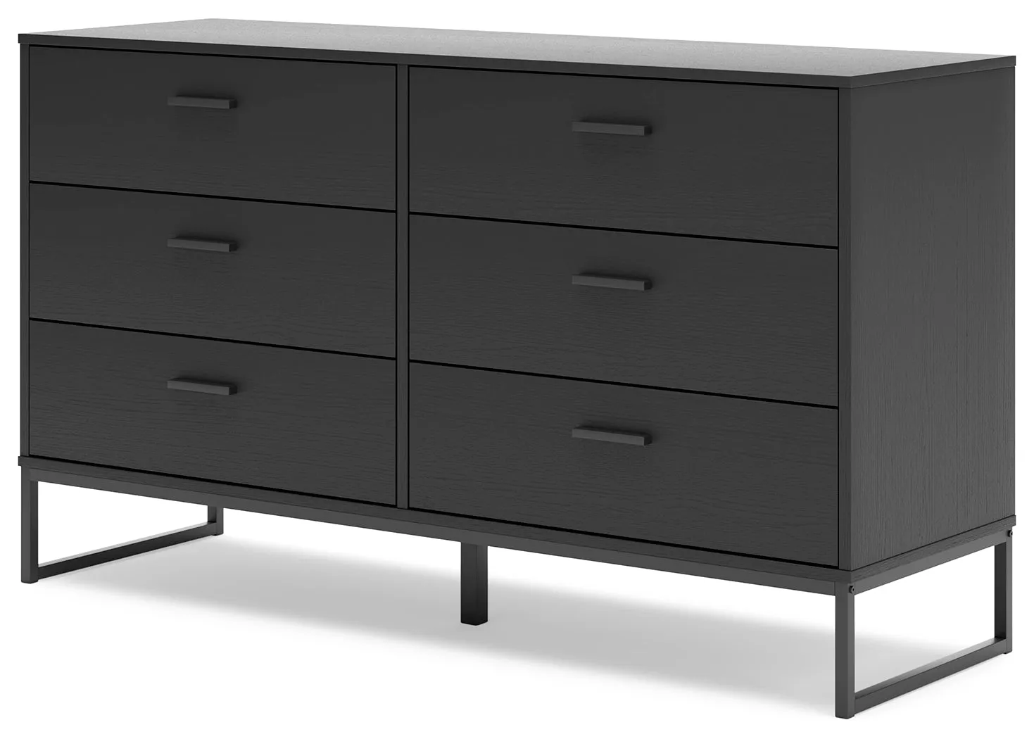 Socalle Full Platform Bed with Dresser in Black