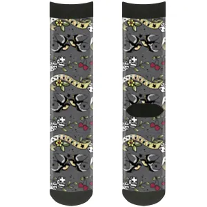 Sock Pair - Polyester - Lucky Gray - CREW