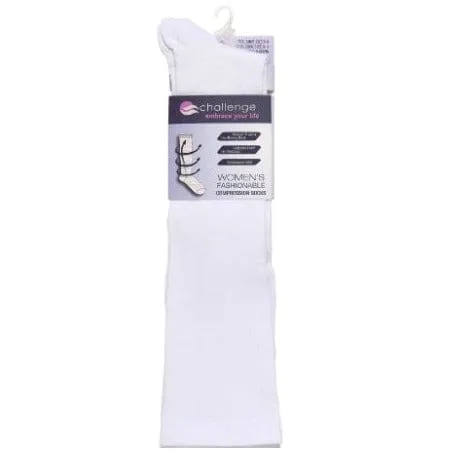 Solid White Compression Socks