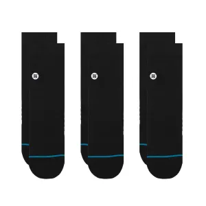 Stance - Icon Quarter 3 Pack Socks Black
