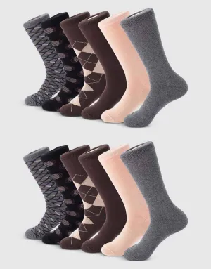 True Sophistication Dress Crew Socks 12 Pack