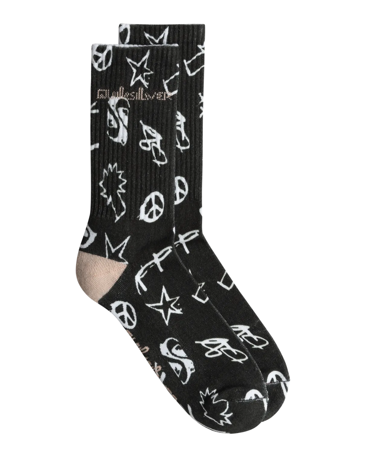 Uni Printed Socks in Tarmac Fun Zone