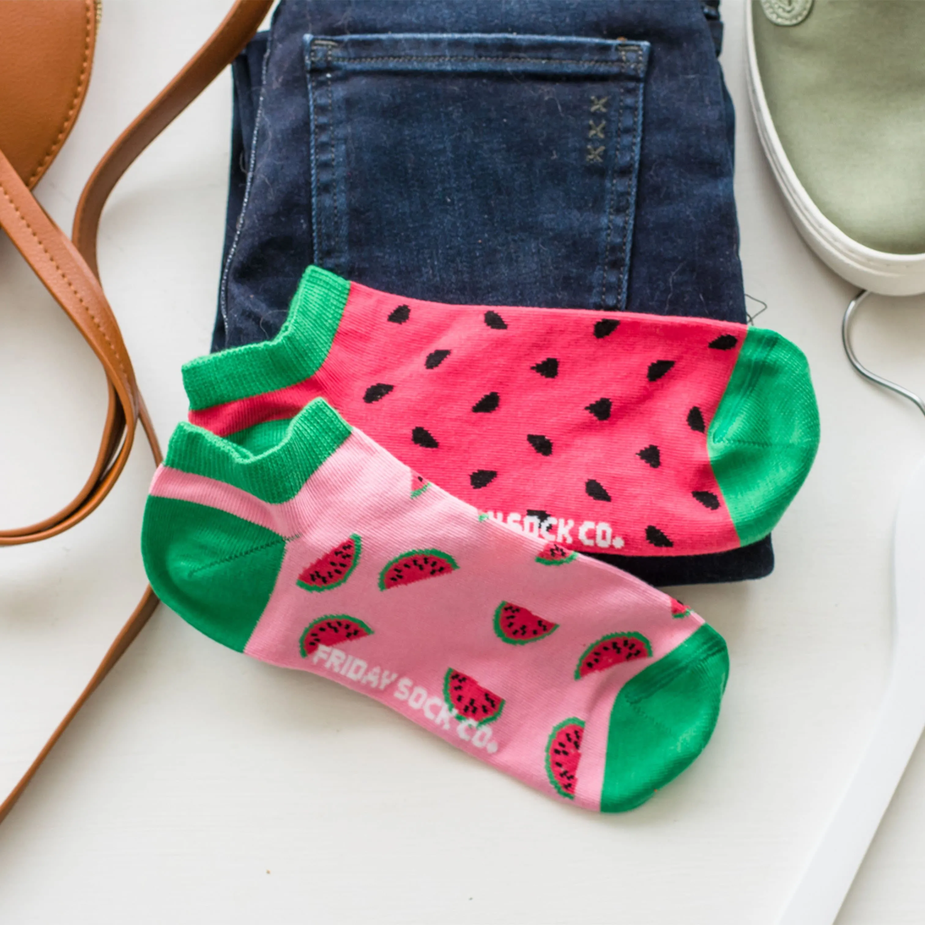 Women's Inside Out Watermelon Ankle Socks