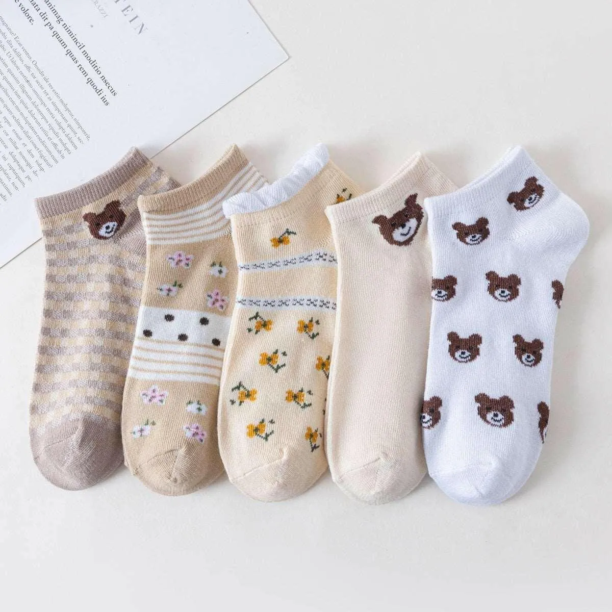 Women's Top Trending Cotton Socks (5 pairs)