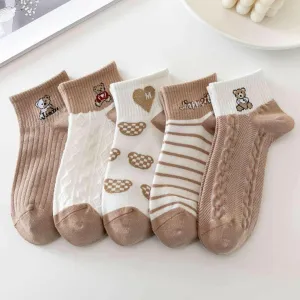 Women's Top Trending Cotton Socks (5 pairs)
