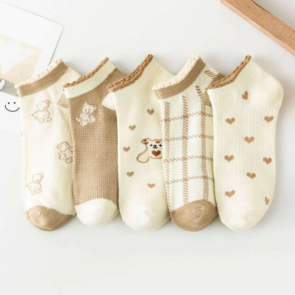 Women's Top Trending Cotton Socks (5 pairs)