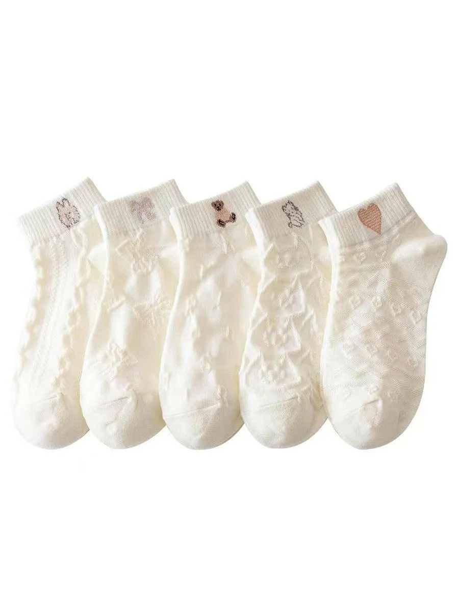 Women's Top Trending Cotton Socks (5 pairs)